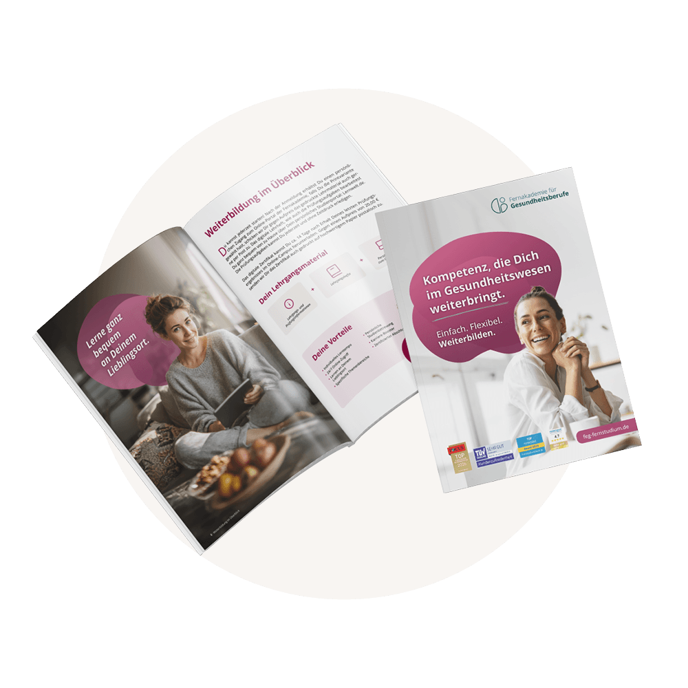 Kurskatalog der Fernakademie für Gesundheitsberufe. Geöffnet und geschlossen