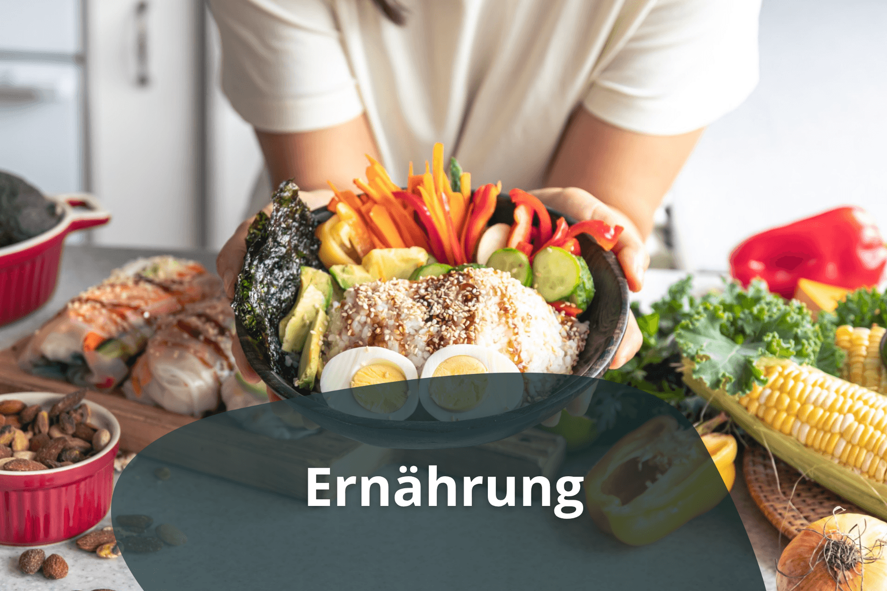 EIn Teller mit gesunden Lebensmitteln